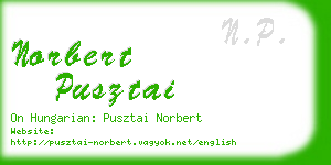 norbert pusztai business card